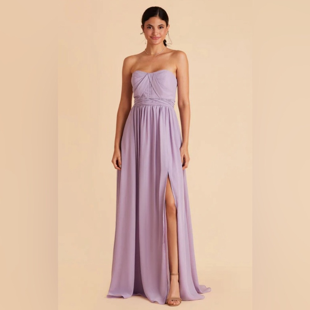 Birdy Grey MEDIUM Lavender Grace Convertible Dress with Slit in Chiffon